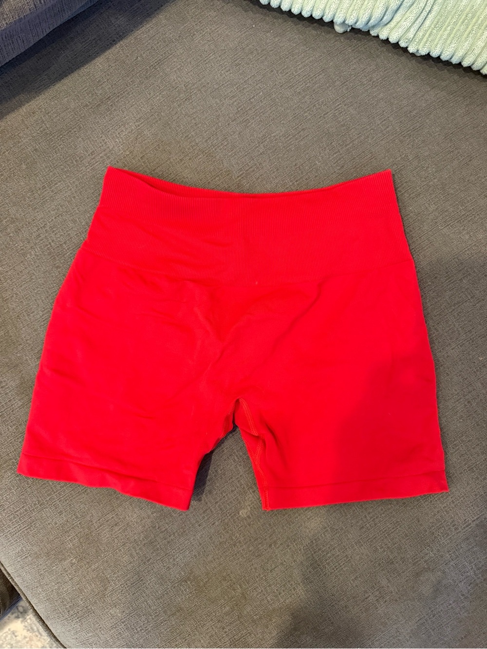 Women’s High-Rise Red Bike Shorts — Smooth Stretch